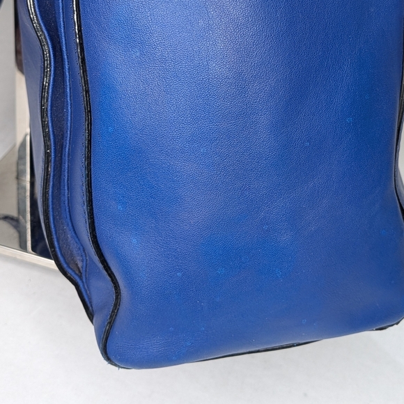 Kate Spade New York Tote Hampton Road Davis Blue Smooth Leather Turn Lock Large - Picture 11 of 16